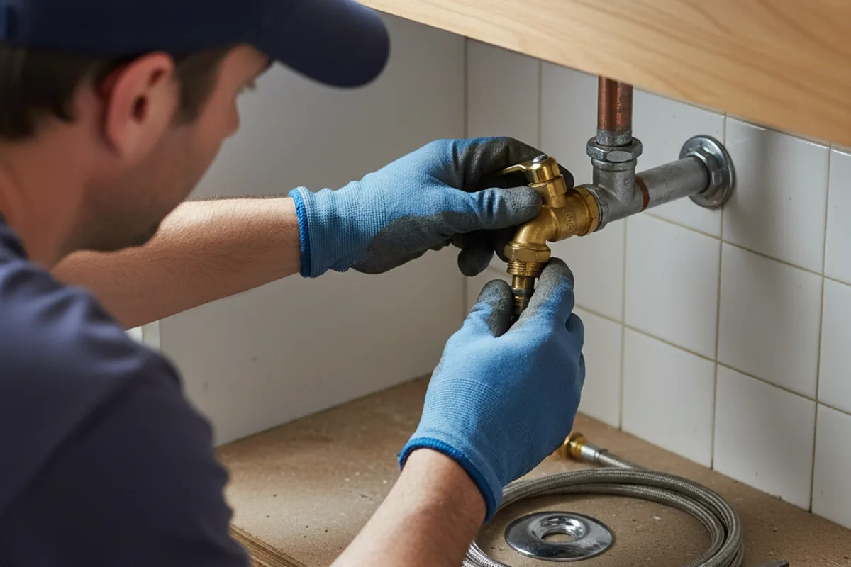 Shutoff valve and fitting work during Faucet and Fixture Repair in Grand River